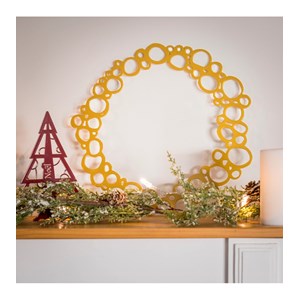 Couronne de noël en métal - vert sapin