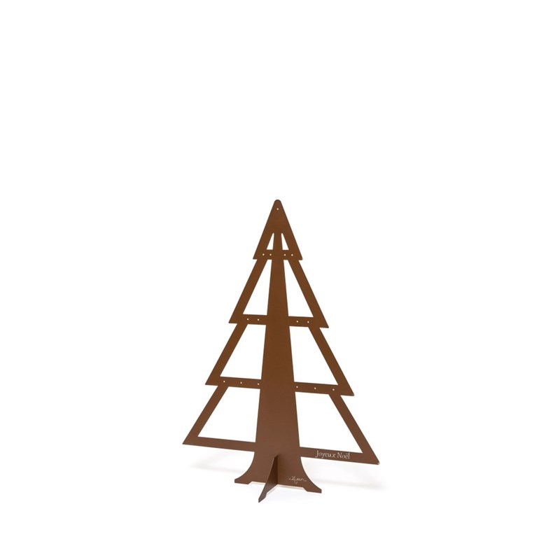 Sapin de noël en métal - taille m - mars sablé