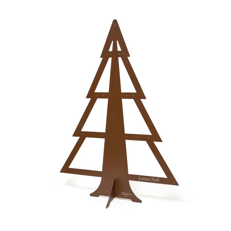 Sapin de noël en métal - taille l - mars sablé