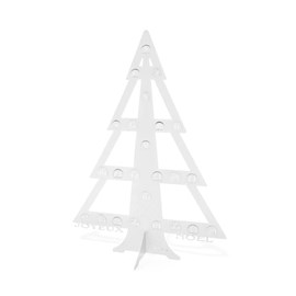 Calendrier de l'avent en métal avec pochons noirs - blanc métallisé