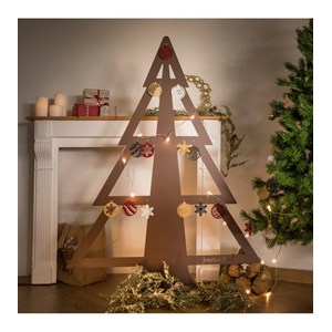 Kit sapin de noël taille m et ses boules décoratives rouge brillant