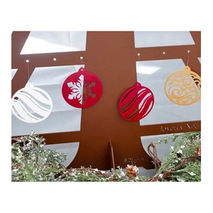 Kit sapin de noël taille l et ses boules décoratives rouge brillant