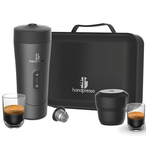 Coffret handpresso auto set cafetiere portable à batterie compatible nespresso