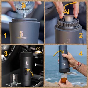 Coffret handpresso auto set cafetiere portable à batterie compatible nespresso