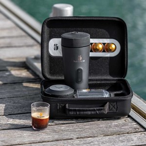 Coffret handpresso auto set cafetiere portable à batterie compatible nespresso