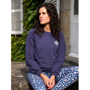 Sweat yoga héron bleu marine L