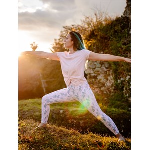 Legging yoga colibri long imprimé plumes (> 1,70m) L