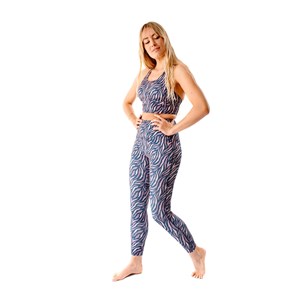 Legging yoga colibri court imprimé zèbre (<1,70m) S