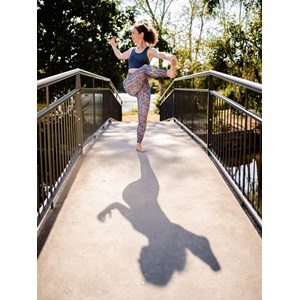 Legging yoga colibri court imprimé zèbre (<1,70m) M