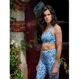 Legging yoga colibri court imprimé éclosion (<1,70m) M