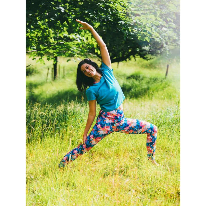 Geopelie - Legging yoga colibri court imprimé jaïpur fiesta (<1,70m)