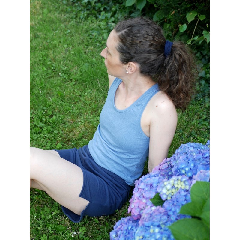 Geopelie - Short pyjama vanneau bleu marine