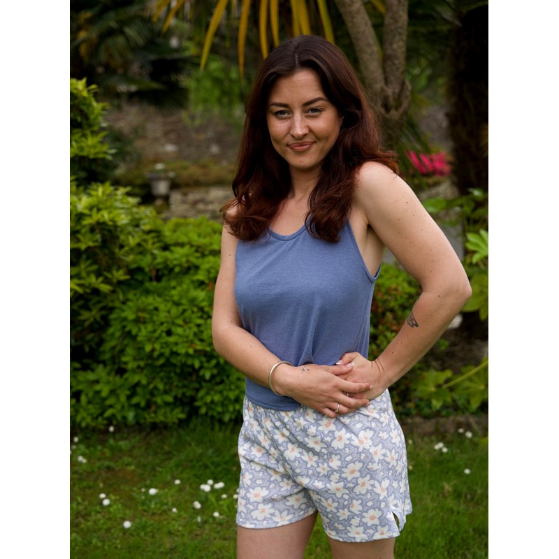 Geopelie - Débardeur pyjama rossignol bleu lavande