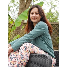 T-shirt manches longues pyjama perdrix vert forêt