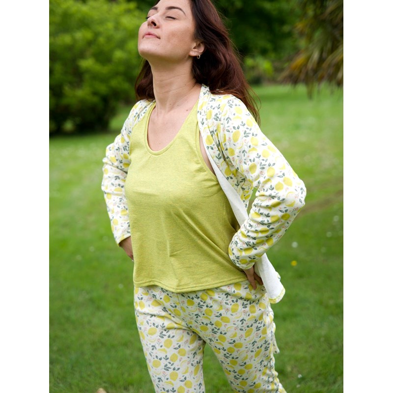 Geopelie - Pantalon pyjama goeland long motif les citrons (>1,70m)