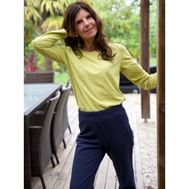 Pantalon pyjama cigogne long bleu marine (>1,70m)