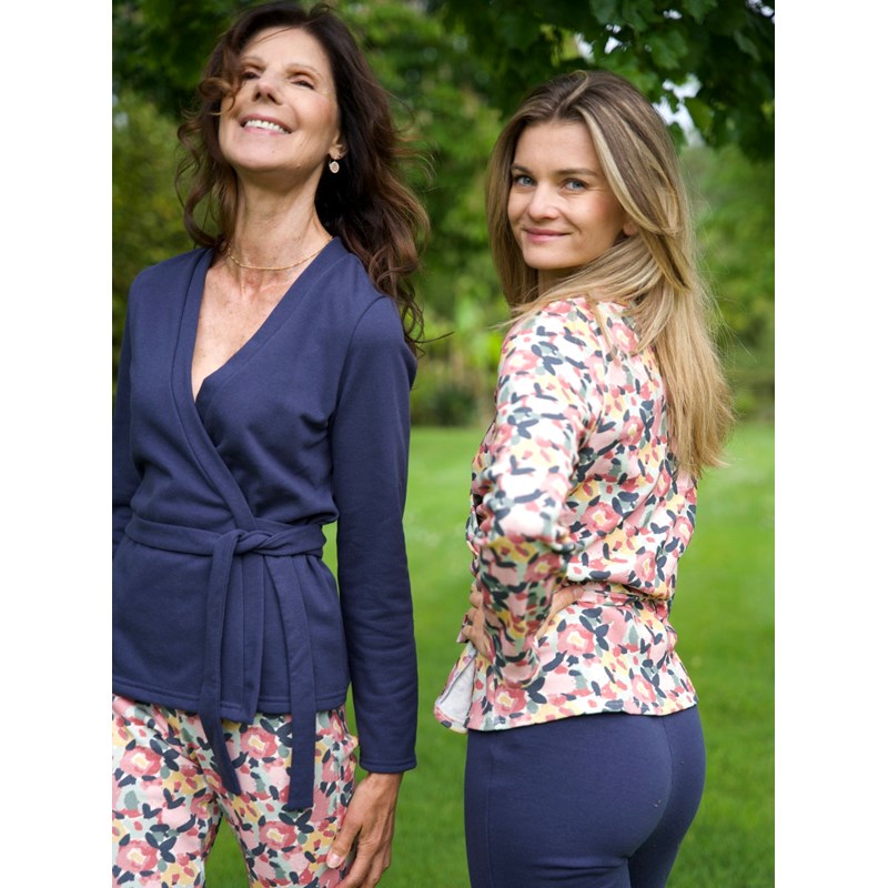 Kimono pyjama sitelle bleu marine