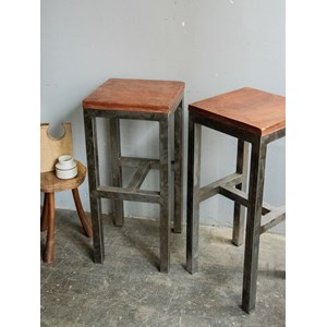 Paire de tabourets de bar en métal n°17