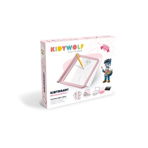 Kidydraw-pro tablette lumineuse nomade rose dessinons la mode
