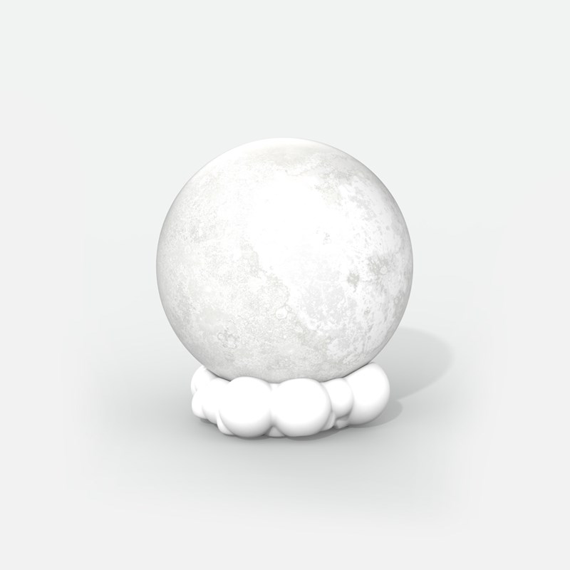 Mob - enceinte bluetooth moony - lampe lune lumineuse