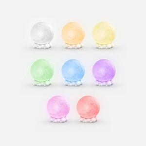 Mob - enceinte bluetooth moony - lampe lune lumineuse