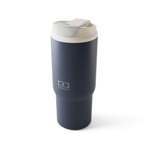 Mug isotherme avec paille 600ml bleu