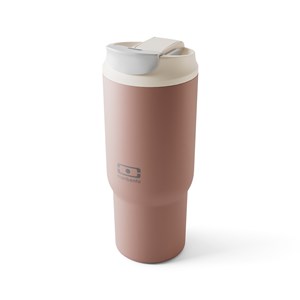 Mug isotherme avec paille 600ml rose