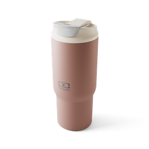 Mug isotherme avec paille 600ml rose