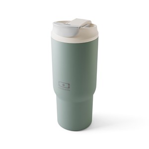 Mug isotherme avec paille 600ml vert