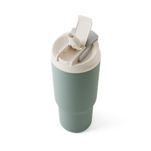 Mug isotherme avec paille 600ml vert