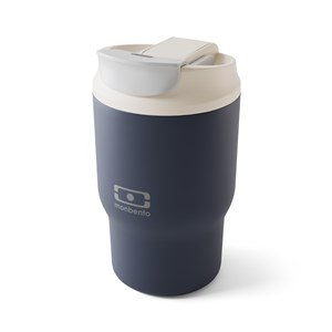 Mug isotherme avec paille 360ml bleu