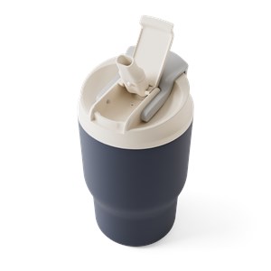 Mug isotherme avec paille 360ml bleu