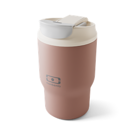 Mug isotherme avec paille 360ml rose