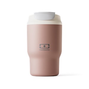 Mug isotherme avec paille 360ml rose