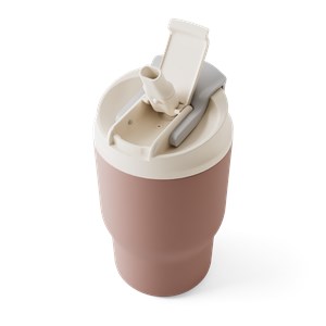 Mug isotherme avec paille 360ml rose