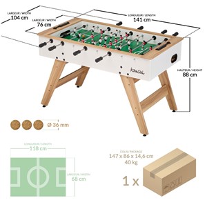 Babyfoot contemporain blanc ado adulte