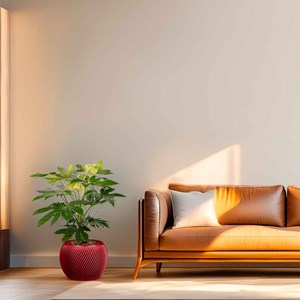 Cache-pot design spirilus rouge