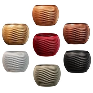 Cache-pot design spirilus rouge