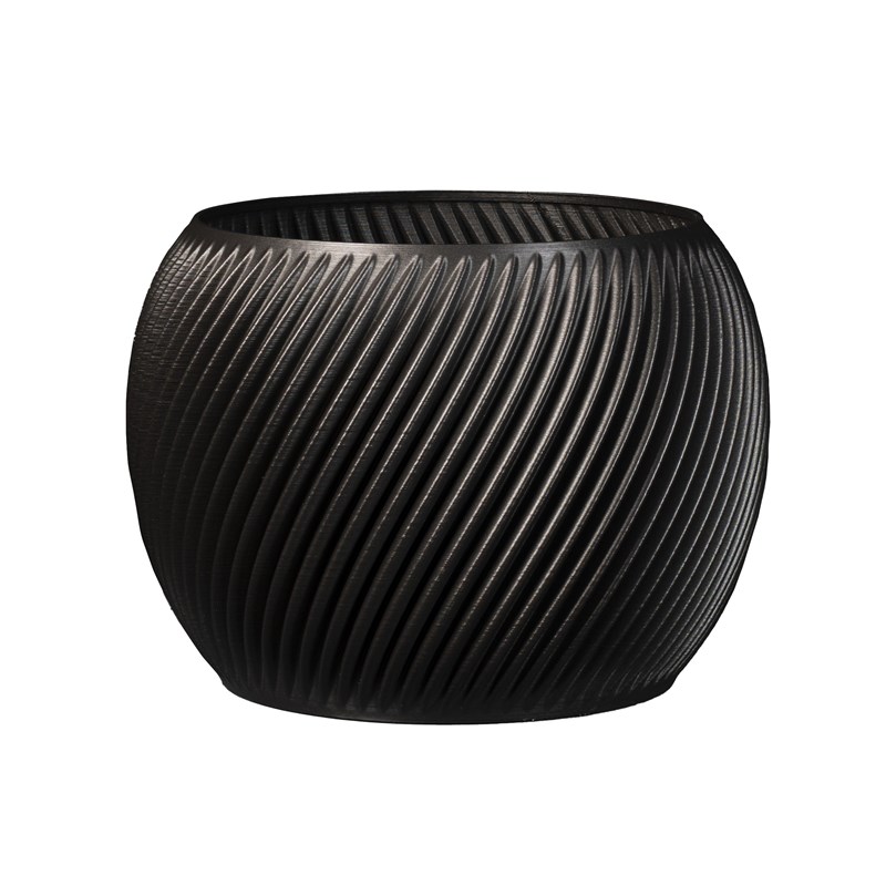 Cache-pot design spirilus gris anthracite