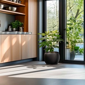 Cache-pot design spirilus gris anthracite