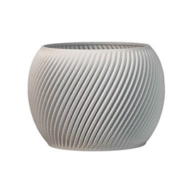 Cache-pot design spirilus blanc