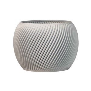 Cache-pot design spirilus blanc