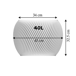 Cache-pot design spirilus blanc