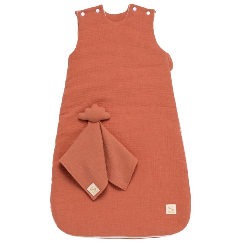 Gigoteuse ouatinée + doudou mouchoir terracotta tog 2,5 (0-6 mois)