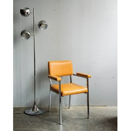 Fauteuil orange en simili n°671