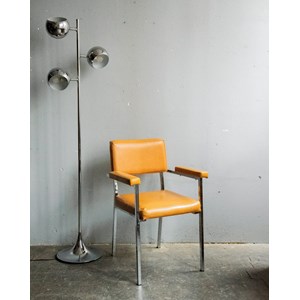Fauteuil orange en simili n°671
