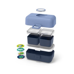 Bento compartimenté enfant 800ml bleu