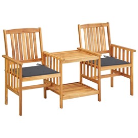 Chaises de jardin avec table à thé 159 x 61 x 92 cm