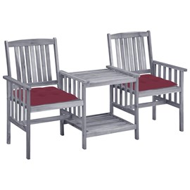 Chaises de jardin avec table à thé 159 x 61 x 92 cm