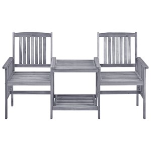 Chaises de jardin avec table à thé 159 x 61 x 92 cm